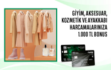 Ticari Kredi Kartlarınız ile Giyim Alışverişlerinize Toplam 1000 TL Bonus!